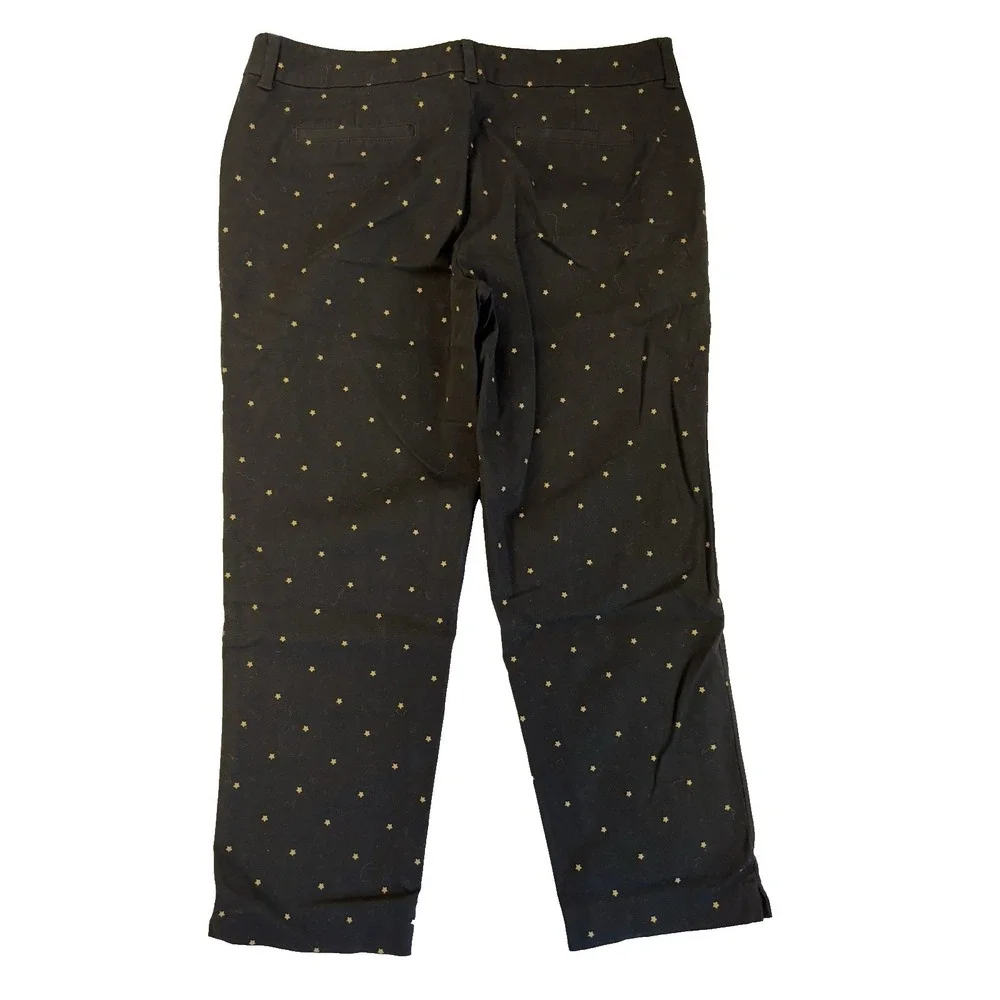 Faded Glory Women's 16 Black Gold Stars Pants Fairy Grunge Whimsigoth Witchy